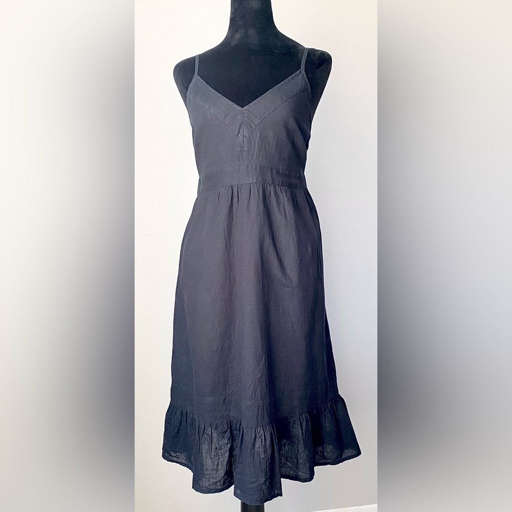 Vintage Old Navy Black Cotton & Linen Sundress